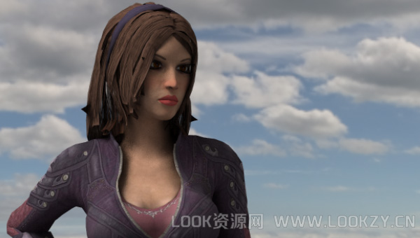 3D模型-性感战斗机女人Talia 支持格式.obj .dae .c4d .fbx