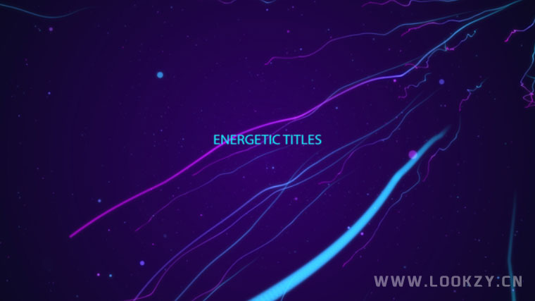 AE模板-抽象粒子线条文字标题动画模板 Energetic Titles