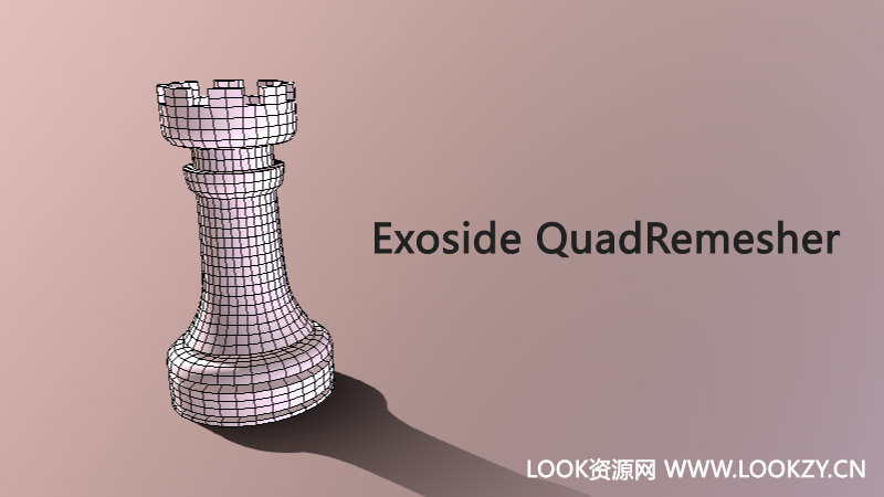 C4D插件-三维模型四边形网格重置刷新拓扑插件 Exoside QuadRemesher v1.01 Win