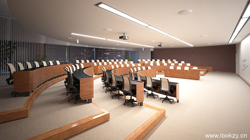 三维模型-会议室报告厅阶梯教室空间模型